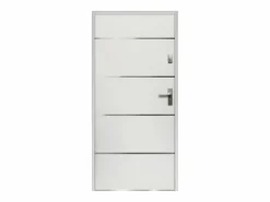 Vente-unique Puerta De Entrada|Puerta de entrada de acero y inox Alt. 207 x Ancho 100 cm abre a la izquierda NAXARA