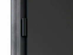 Vente-unique Puerta de entrada de acero Alt. 207 x L100 cm - y madera - abertura derecha - COBRITA Negro Clearance
