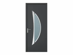 Vente-unique Puerta De Entrada|Puerta de entrada de aluminio Alt. 218 x L96 cm antracita - apertura derecha - DATELO
