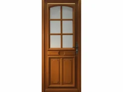 GD Menuiseries Puerta De Entrada|Puerta de Entrada de Madera Exo Modelo 'Marine' 215X80 Puerta Izquierda sin manilla