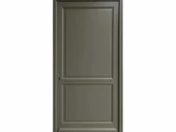 GD Menuiseries Puerta De Entrada|Puerta de Entrada de Madera Maciza, Elixir, Verde RAL7002, Al.215xl.90 p. tabla de dimensiones correctas sin manilla