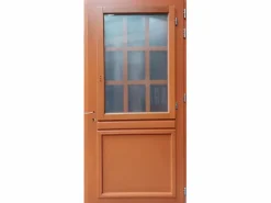 Puerta de entrada de madera esmaltada, Marino, Al.200xl.90 p.izq + Tirador Y Cilindro (ref 010403RFP) Tabla Dimensiones sin manilla^GD Menuiseries Hot