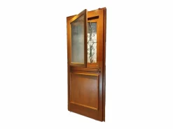 Puerta de entrada de madera acristalada, Vauban, Al.215xl.80 p. derecha + Mango Y Cañón (ref 010403RFP) Tabla Dimensiones sin manilla^GD Menuiseries
