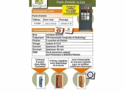 GD Menuiseries Puerta De Entrada|Puerta de Entrada de Madera Exo Modelo 'alexa' 215X80 Zurda con Manilla y Barril sin manilla