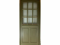 GD Menuiseries Puerta De Entrada|Puerta de entrada Madera vítrea, Andore RAL 7002, H,215xl,80 p,izquierda Dimensiones Cuadro sin manilla