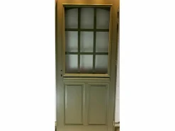 GD Menuiseries Puerta De Entrada|Puerta de entrada Madera vítrea, Andore RAL 7002, H,215xl,80 p,izquierda Dimensiones Cuadro sin manilla