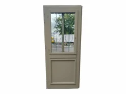 GD Menuiseries Puerta de entrada Madera vítrea, Baptiste Vert Ral 7002, H,200xl,90 p, derecha Dimensiones Cuadro sin manilla Gris Outlet