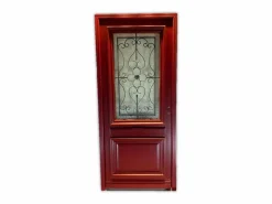 GD Menuiseries Puerta de Entrada Modelo Canada Dimensión 215X90 Empuje Izquierdo (Tabla de Dimensiones) sin manilla Color natural claro Best