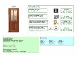 GD Menuiseries Puerta De Entrada|Puerta de Entrada Modelo 'BAYA' 200X90 Empujando a la Derecha (Dimensiones de la Mesa) sin manilla