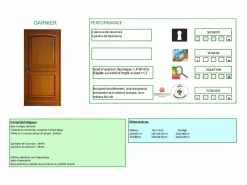 GD Menuiseries Puerta de entrada Modelo Garnier Poussant Gauche 215 X 80 (Cote Tableau) sin manilla Marru00f3n Discount