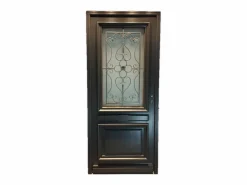 GD Menuiseries Puerta de Entrada Modelo Candice RAL7016 Dimensión 215X90 Pousant Derecha (Tabla de Dimensiones) sin manilla Gris Clearance