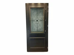 GD Menuiseries Puerta de Entrada Modelo Candice RAL7016 Dimensión 215X90 Pousant Derecha (Tabla de Dimensiones) sin manilla Gris Clearance