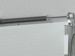 Somfy Puerta De Garaje|Puerta de garaje seccional con motor efecto madera blanca PRIETA