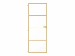 Puerta de interior dorada vidrio templado y aluminio 76x201,5cm ES273616^ Discount