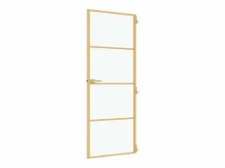 Puerta de interior dorada vidrio templado y aluminio 76x201,5cm ES273616^ Discount