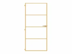 Puerta Con Marco|Puerta de interior dorada vidrio templado y aluminio 93x201,5cm ES843127