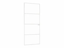 Puerta de interior vidrio templado y aluminio 83x201,5cm ES235496 Blanco Hot