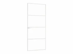 Puerta de interior vidrio templado y aluminio 83x201,5cm ES235496 Blanco Hot