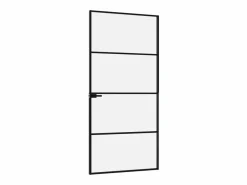 Puerta de interior vidrio templado y aluminio 93x201,5 cm ES475185^ Online