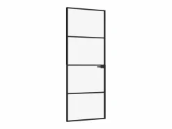 Puerta Con Marco|Puerta de interior vidrio templado y aluminio 76x201,5 cm ES108406