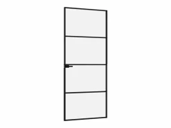 Puerta Con Marco|Puerta de interior vidrio templado y aluminio 76x201,5 cm ES108406