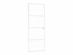 Puerta de interior vidrio templado y aluminio 76x201,5cm ES350296 Blanco Online