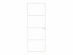 Puerta de interior vidrio templado y aluminio 76x201,5cm ES350296 Blanco Online