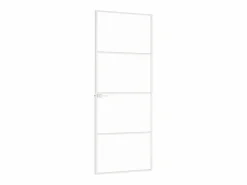 Puerta de interior vidrio templado y aluminio 76x201,5cm ES350296 Blanco Online
