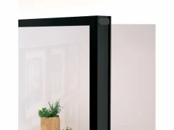 Puerta de interior vidrio templado y aluminio 76x201,5 cm ES522789 Negro New