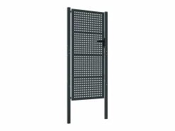 Puerta de jardín antracita 105 x 200 cm Acero Marru00f3n Hot