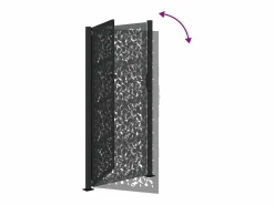 Puerta de jardín negra 105x205 cm diseño de hoja de acero Negro Hot