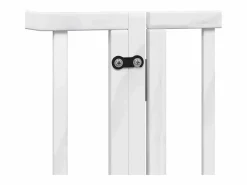 Puerta de perros plegable 10 paneles madera álamo blanca 800 cm^Clicnbuy Discount