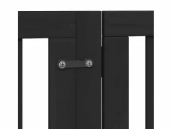 Puerta de perros plegable 15 paneles madera álamo negra 750 cm^Clicnbuy Best