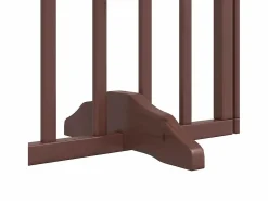 Clicnbuy Puerta de perros plegable 15 paneles madera álamo marrón 750 cm Marru00f3n