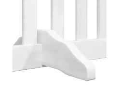 Puerta de perros plegable 6 paneles madera álamo blanca 480 cm^Clicnbuy Online