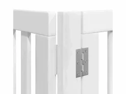 Puerta de perros plegable 6 paneles madera álamo blanca 480 cm^Clicnbuy Online