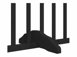 Puerta de perros plegable 12 paneles madera álamo negra 960 cm^Clicnbuy Hot