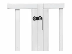 Clicnbuy Puerta de perros plegable 6 paneles madera álamo blanca 480 cm Blanco