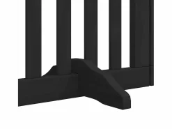 Clicnbuy Seguridad Para Mascotas|Puerta de perros plegable 12 paneles madera álamo negra 600 cm