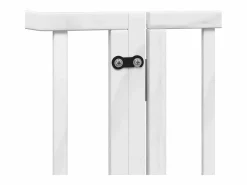 Clicnbuy Seguridad Para Mascotas|Puerta de perros plegable 8 paneles madera álamo blanca 640 cm