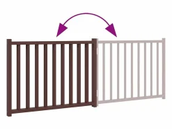Clicnbuy Seguridad Para Mascotas|Puerta de perros plegable 2 paneles madera abeto marrón 160 cm