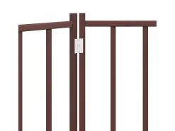 Clicnbuy Seguridad Para Mascotas|Puerta de perros plegable 2 paneles madera abeto marrón 160 cm