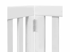 Clicnbuy Seguridad Para Mascotas|Puerta de perros plegable 12 paneles madera álamo blanca 600 cm