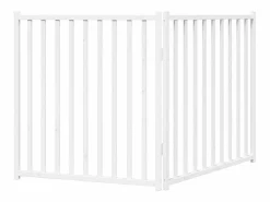 Clicnbuy Seguridad Para Mascotas|Puerta de perros plegable 2 paneles madera abeto 160 cm