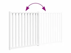 Clicnbuy Seguridad Para Mascotas|Puerta de perros plegable 2 paneles madera abeto 160 cm