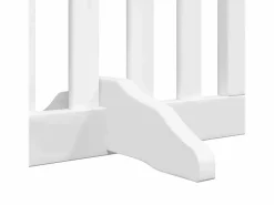 Clicnbuy Seguridad Para Mascotas|Puerta de perros plegable 8 paneles madera álamo blanca 640 cm