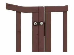 Puerta de perros plegable 12 paneles madera álamo marrón 600 cm^Clicnbuy New