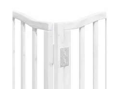 Clicnbuy Seguridad Para Mascotas|Puerta de perros plegable 15 paneles madera álamo blanca 750 cm