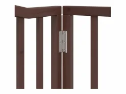 Clicnbuy Seguridad Para Mascotas|Puerta de perros plegable 8 paneles madera álamo marrón 640 cm