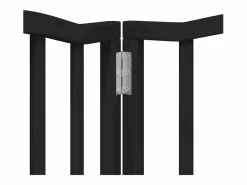 Clicnbuy Seguridad Para Mascotas|Puerta de perros plegable 12 paneles madera álamo negra 600 cm